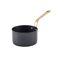 Mini Sauce Pan Vintage Steel Black 9 X 5.25cm 35cl / 12oz (Box Of 6)