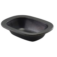 Vintage Steel Pie Dish Black 16 X 12 X 3.5cm (24cl / 8.4oz)