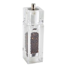 GenWare Clear Square Combi Pepper Grinder/Salt Shaker