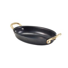 Oval Dish Vintage Steel Black 16.5 X 12.5cm 35cl / 12oz (Box Of 6)