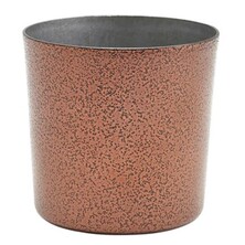 Hammered Stainless Steel Serving Cup Copper 8.5 X 8.5cm 42cl / 14.8oz (Box Of 12)