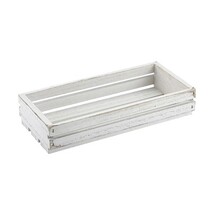 Wooden Display Crate 25cm X 12cm X 5cm White Wash