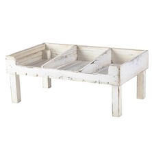 White Wash Wooden Display Crate Stand 53 X 32 X 21cm (L X W X H)