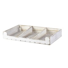 White Wash Wooden Display Crate 53 X 32 X 8cm (L X W X H)