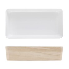 Tokyo Melamine Bento Outer Box 34.8 X 18 X 7.8cm White Oak (Box Of 3)