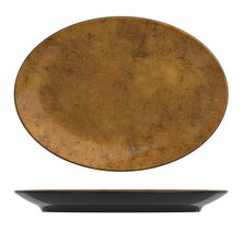 Utah Copper/Black Melamine Oval Platter 34.5 X 25cm