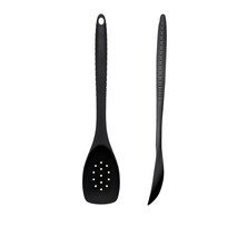 Black Silicone Slotted Spoon 30cm