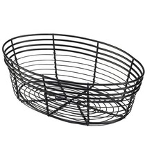 Oval Wire Basket Black 25.5cm X 16cm X 8cm (Box Of 6)