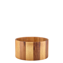 GenWare Acacia Wood Straight Sided Bowl 22.5cm X 12cm
