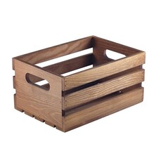 GenWare Wooden Crate Dark Rustic 21.5cm X 15cm X 10.8cm