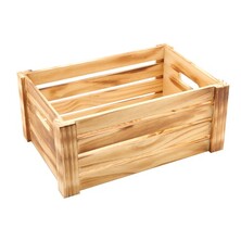 Genware Rustic Wooden Crate 34cm X 23cm X 15cm