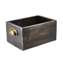 Black Wash Acacia Wood Display Drawer 21.5cm X 15cm X 11cm