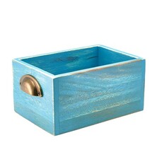 Blue Wash Acacia Wood Display Drawer 21.5cm X 15cm X 11cm