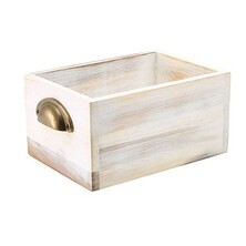 White Wash Acacia Wood Display Drawer 21.5cm X 15cm X 11cm