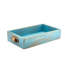 Blue Wash Acacia Wood Display Drawer GN 1/3