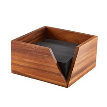 GenWare Acacia Wood Serviette Holder 18.6cm X 10cm