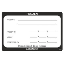 Harfield Removable Warning Label Roll Of 500 - FROZEN (801FRO)