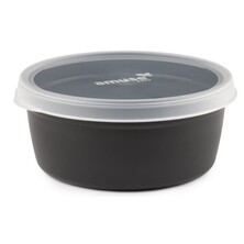 Harfield Black Bowl With Clear Lid 1200ml (A693BLA)