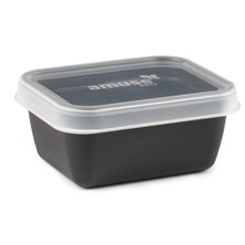 Harfield Black Rectangular Bowl With Clear Lid 400ml (A766BLA)