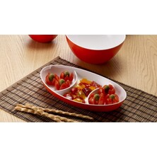 Harfield Acrylic Hors D&#039;oeurve 3 Section Tray 28cm X 17cm (631)