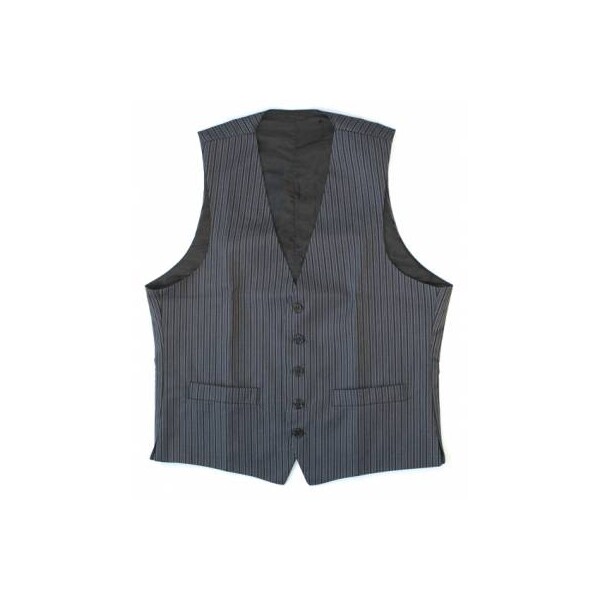 Waistcoat Gent's Black/grey Lined Poly/wool