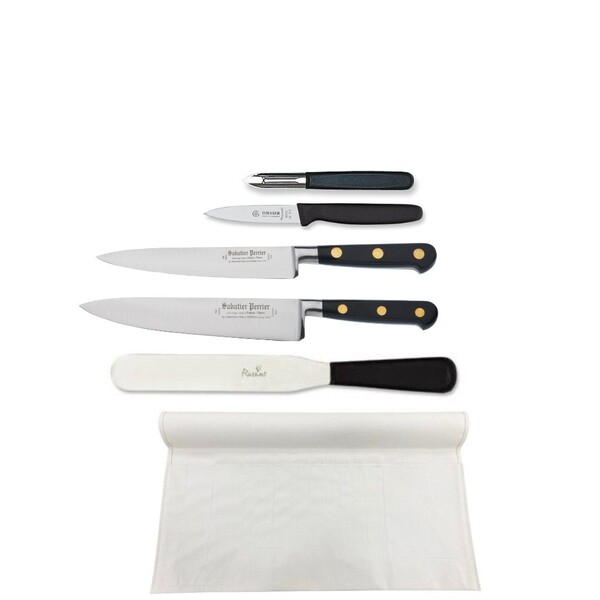 Knife Set Sabatier Medium With 20cm Cooks Knife In Cotton Wallet