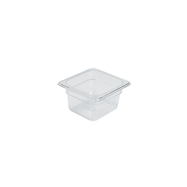 Food Pan Gastronorm Polycarbonate GN1/6 17.6cm X 16.2cm X 10cm Deep