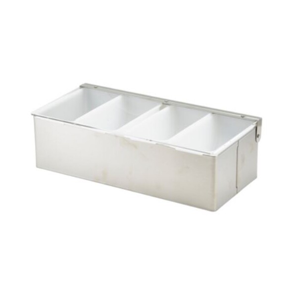 Condiment Dispenser S/s 4 Inserts 29.5 X 14 X 9cm (L X W X H)