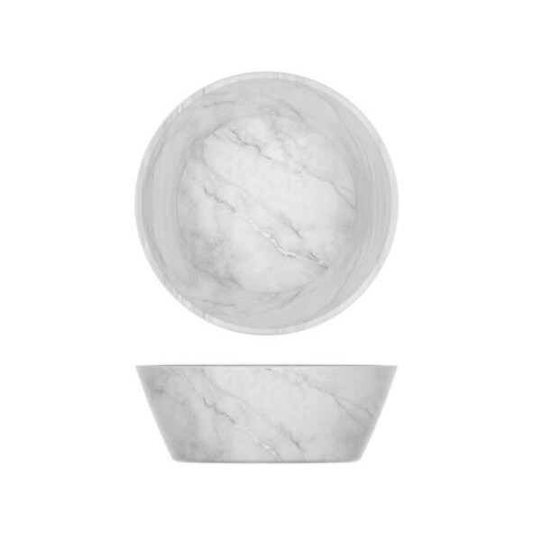 White Marble Agra Melamine Bowl 20.5 X 7.5cm (Box Of 6)