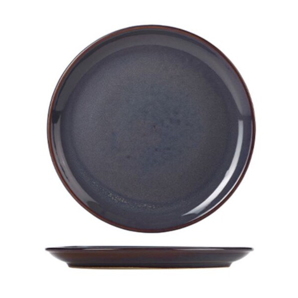 Terra Stoneware Rustic Blue Coupe Plate 19cm (Box Of 6)