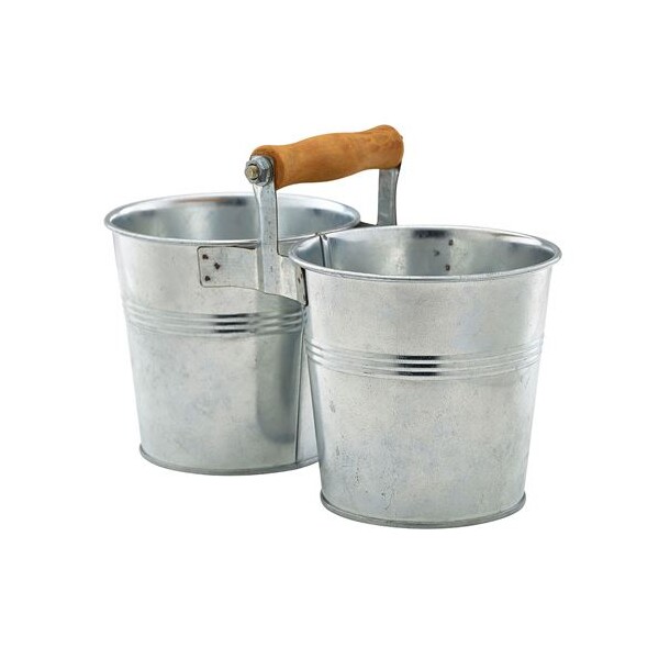 Combi Serving Bucket Galvanised Steel 12cm 23.3 X 11.6 X 11.5cm 80cl / 28oz (Box Of 12)