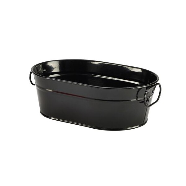 Serving Bucket Galvanised Steel Black 23 X 15 X 7cm (Box Of 6)