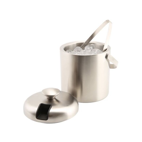 Stainless Steel Insulated Ice Bucket & Tong 1.2L