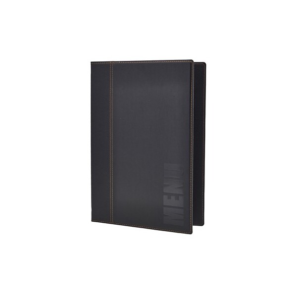 Contemporary A5 Menu Holder Black 4 Pages