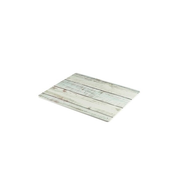 White Wash Wood Effect Melamine Platter GN 1/2 32.5cm X 26.5cm