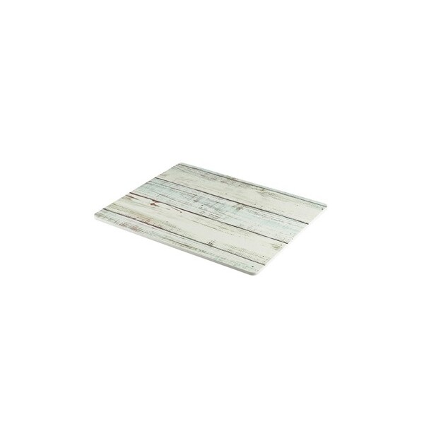 White Wash Wood Effect Melamine Platter GN 1/3 32.5 X 17.5cm