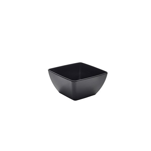 Black Melamine Curved Square Bowl 19 X 9.5cm (W X H) - 235cl/82.7oz