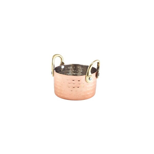 Copper Mini Hammered Casserole Dish 8.2 X 5cm 22cl / 8oz (Box Of 12)