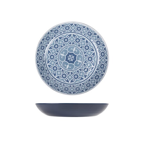 Marrakesh Blue Melamine Bowl 28 X 4.5cm