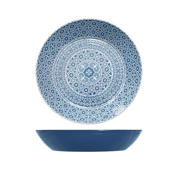 Marrakesh Blue Melamine Bowl 42.5 X 8cm