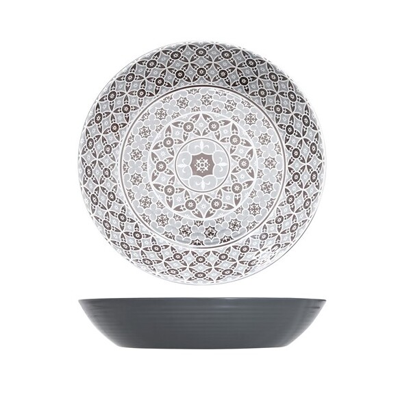 Marrakesh Grey Melamine Bowl 42.5 X 8cm