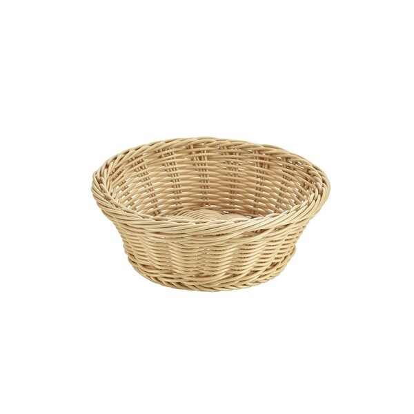 Round Polywicker Basket 21cm Dia X 8cm (Box Of 6)