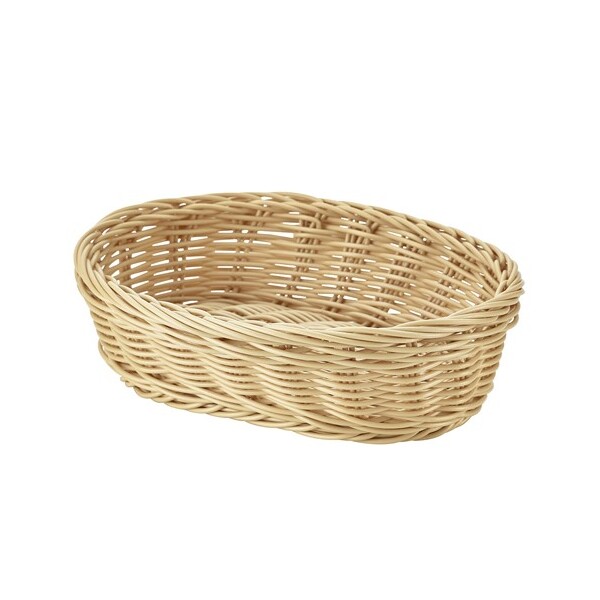 Oval Polywicker Basket 22.5cm X 15.5cm X 6.5cm (Box Of 6)