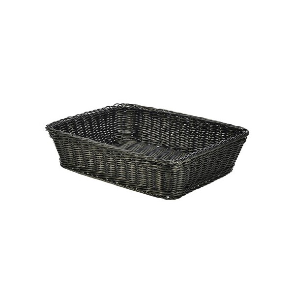 Polywicker Display Basket Black 36.5 X 29 X 9cm