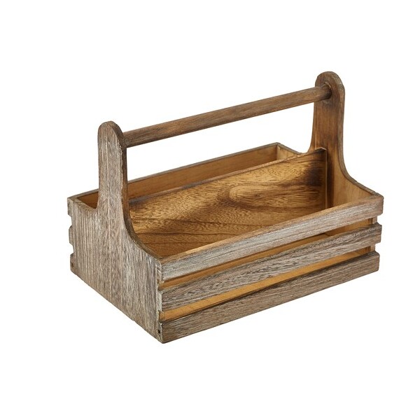 Rustic Wooden Table Caddy