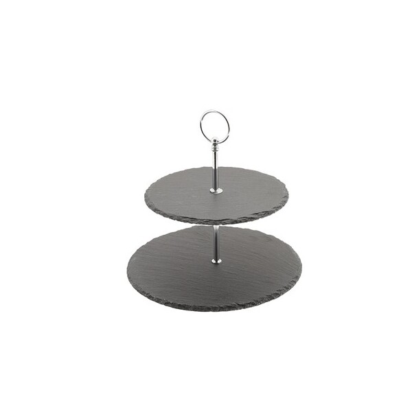 Slate 2-Tier Cake Stand 20/25cm