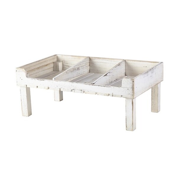 White Wash Wooden Display Crate Stand 53 X 32 X 21cm (L X W X H)