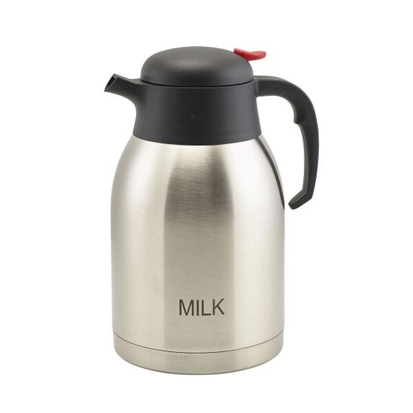 Inscribed Vacuum Milk Jug  S/S 2ltr