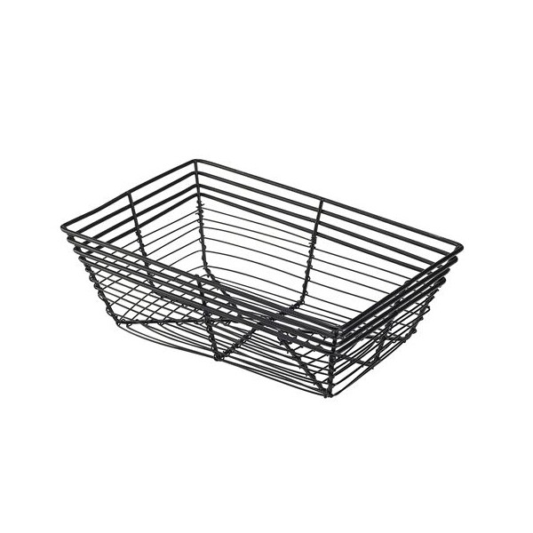 Rectangular Wire Basket Black 23cm X 15cm X 7.5cm (Box Of 6)