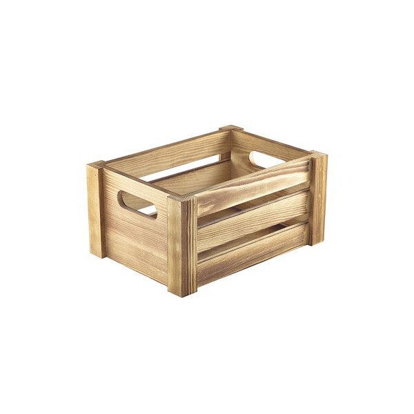 Genware Rustic Wooden Crate 22.8cm X 16.5cm X 11cm